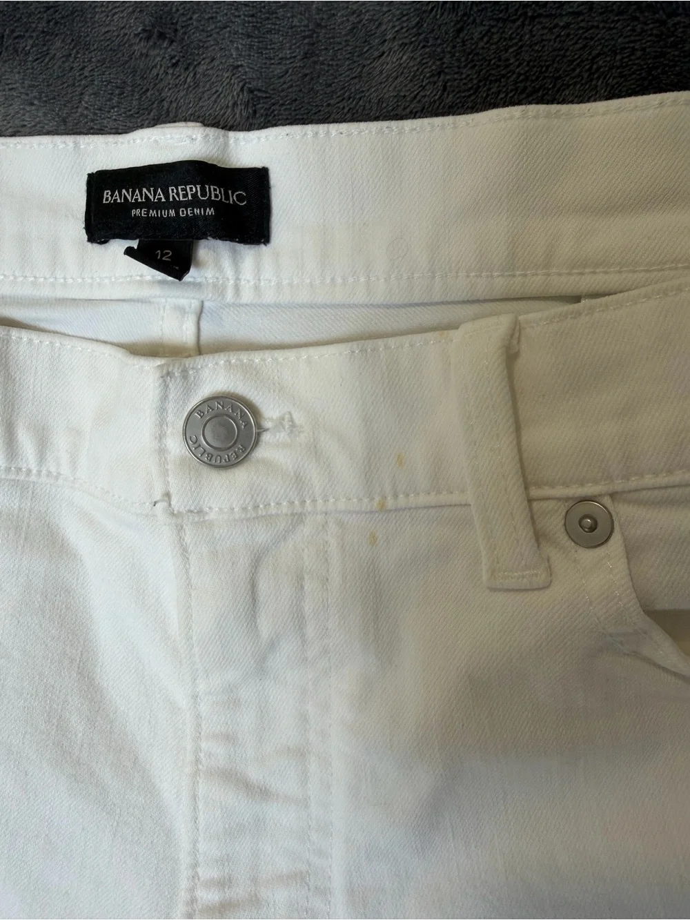 Banana Republic Women's White Denim Cutoff Shorts Size 12